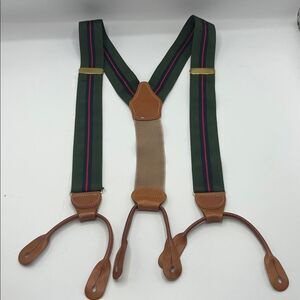 DOONEY & BOURKE Green, Navy and Red Nylon Braces/Suspenders